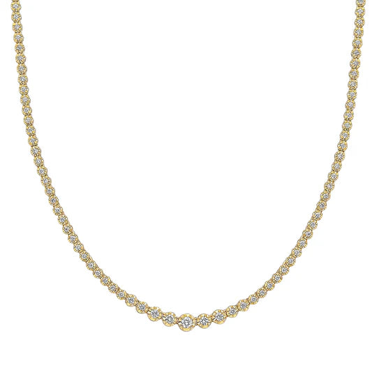 4ct Natural Diamond Tennis Necklace