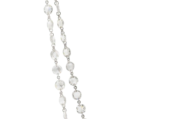 2.28ct Rose-cut Pierced Diamonds Necklace