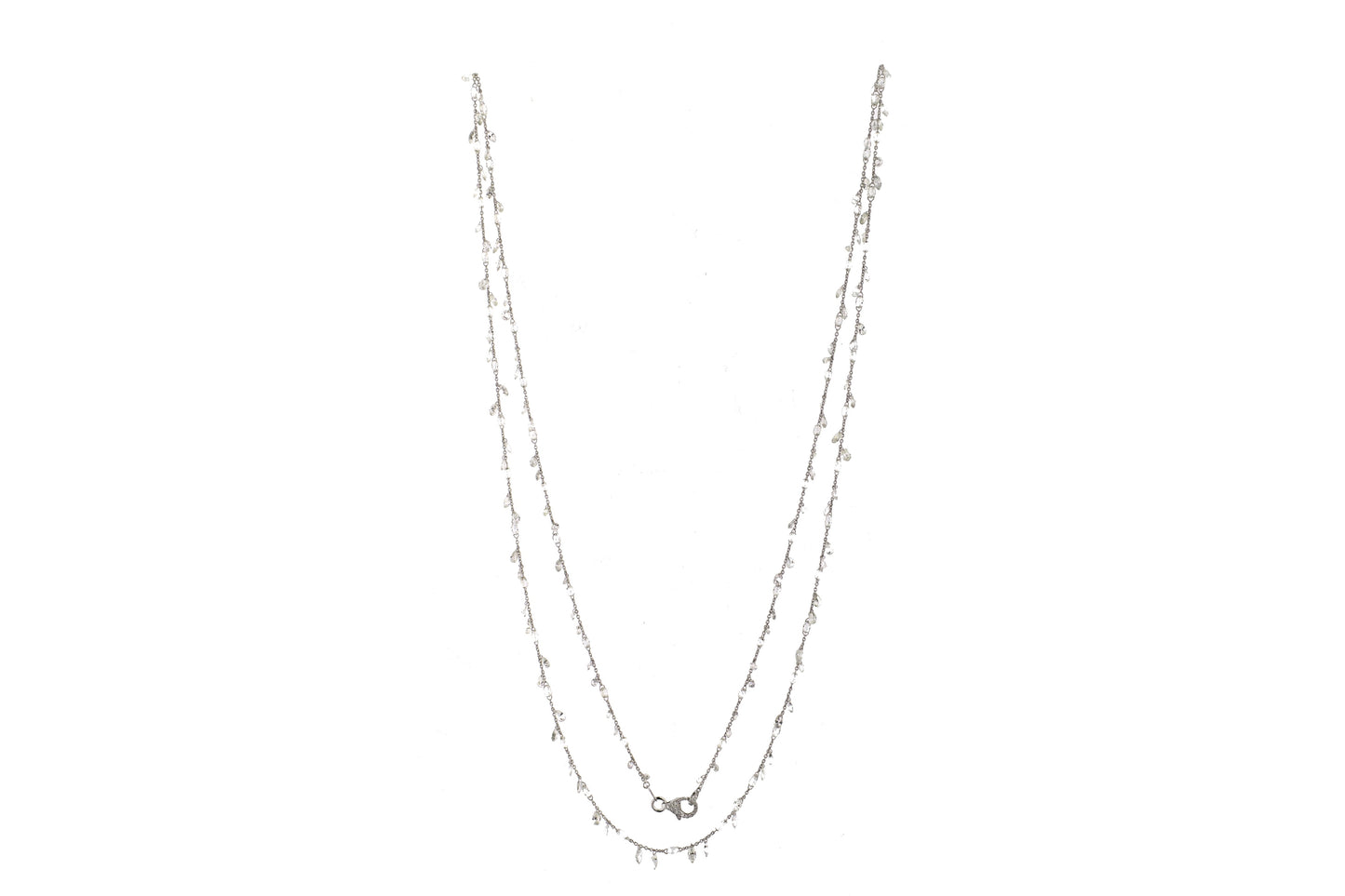 18.53ct Briolete Pierced Diamonds Necklace