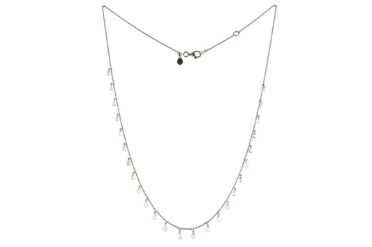 2.20ct Pear Shape Pierced Diamonds Necklace