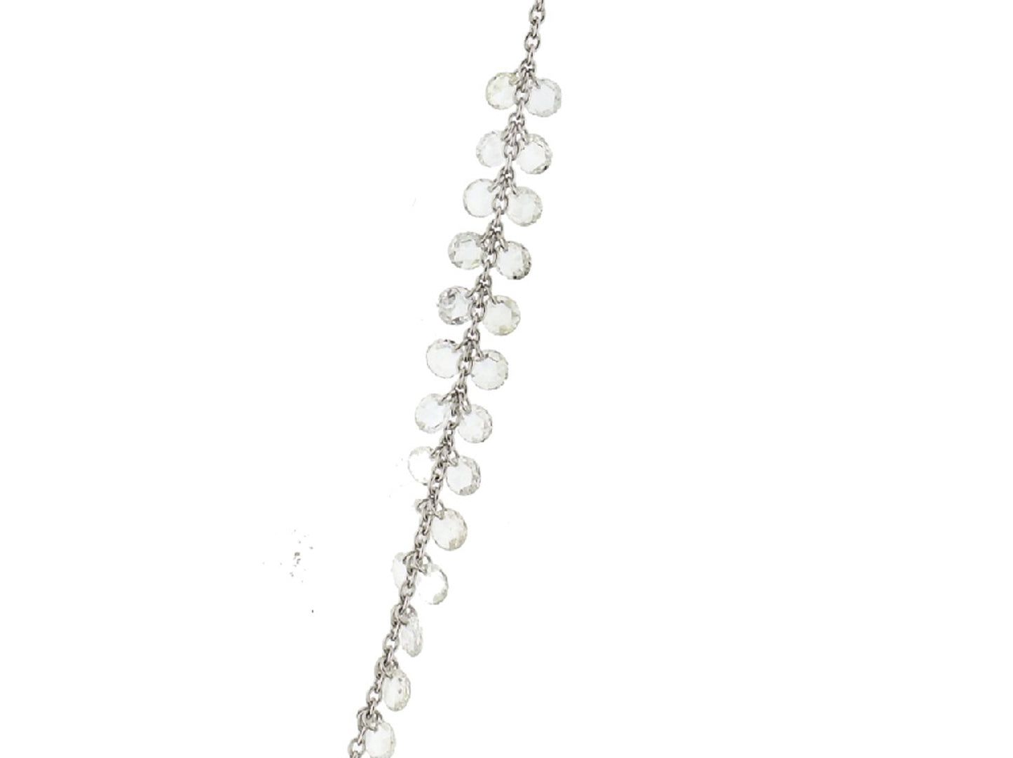 4.30ct Rose-cut Pierced Diamonds Necklace