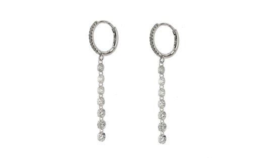 1.25ct Rose-cut Pierced Diamonds Drop Earrings