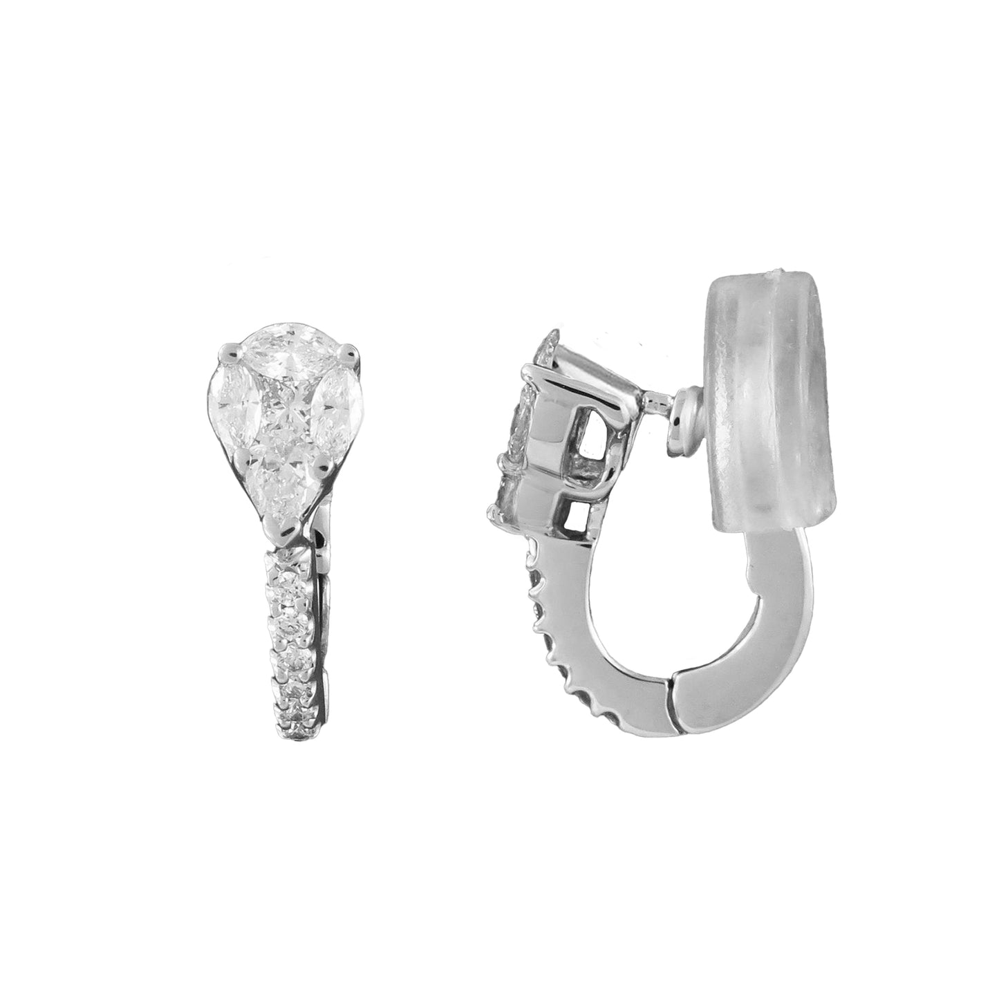 Pear Shape Diamond Ear Cuff