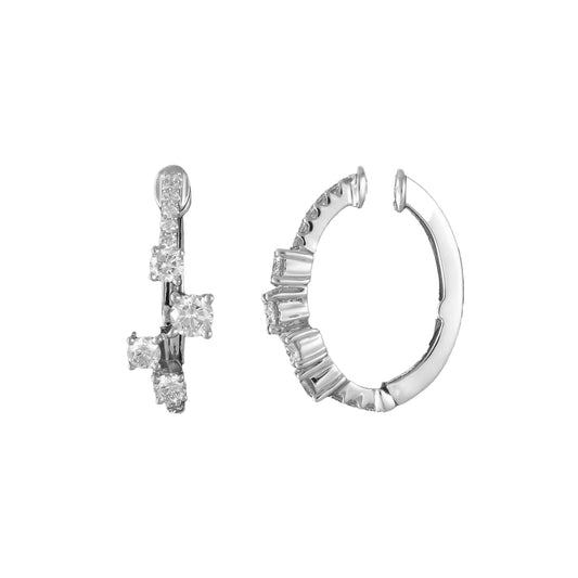 Brilliant-cut Cascading Diamonds Ear Cuff