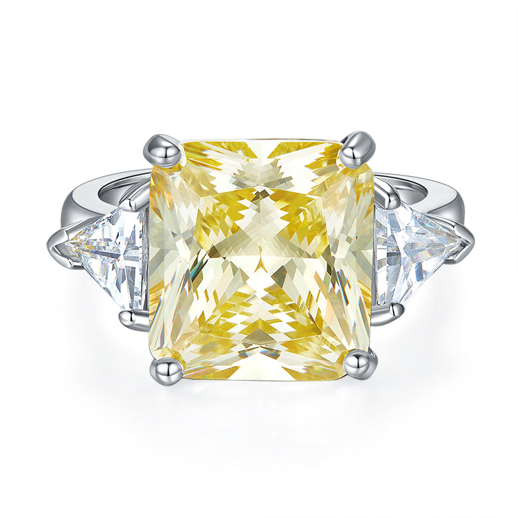 Trilogy Yellow Sapphire Simulated Ring