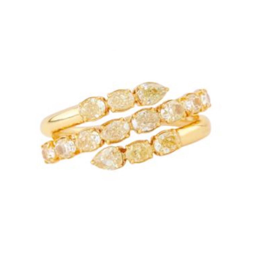Yellow Diamond Wrap Ring