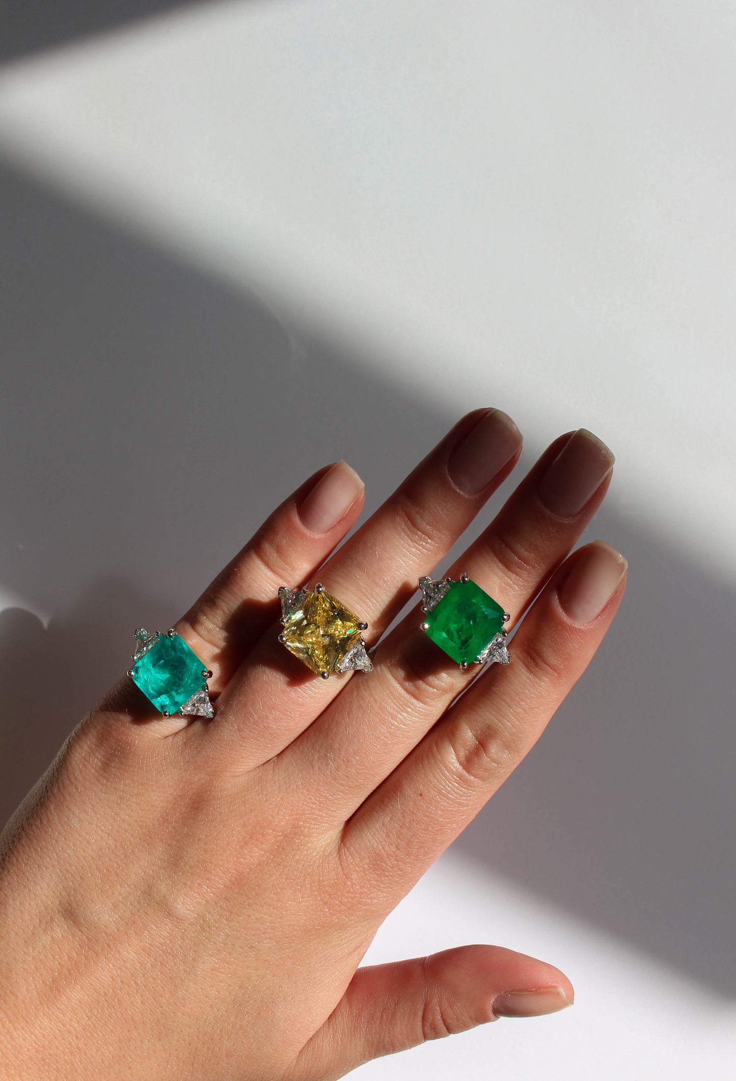 Trilogy Zambian Emerald Simulated Ring