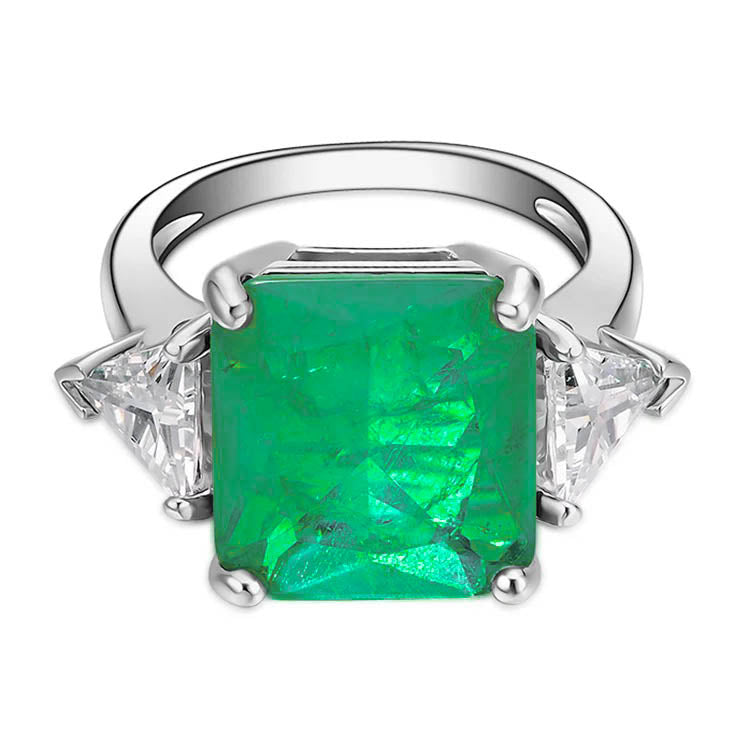 Trilogy Zambian Emerald Simulated Ring