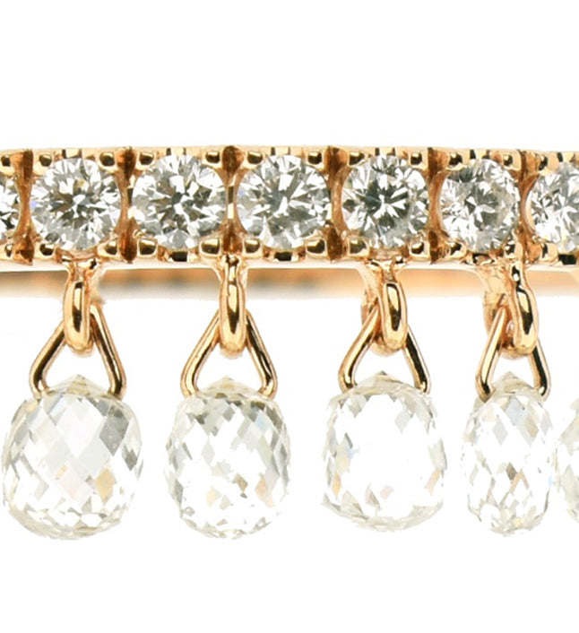 1.40ct Briolette Pierced Diamonds Ring