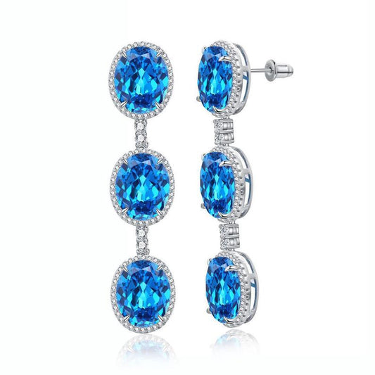 AMAL Blue Topaz Drop Earrings