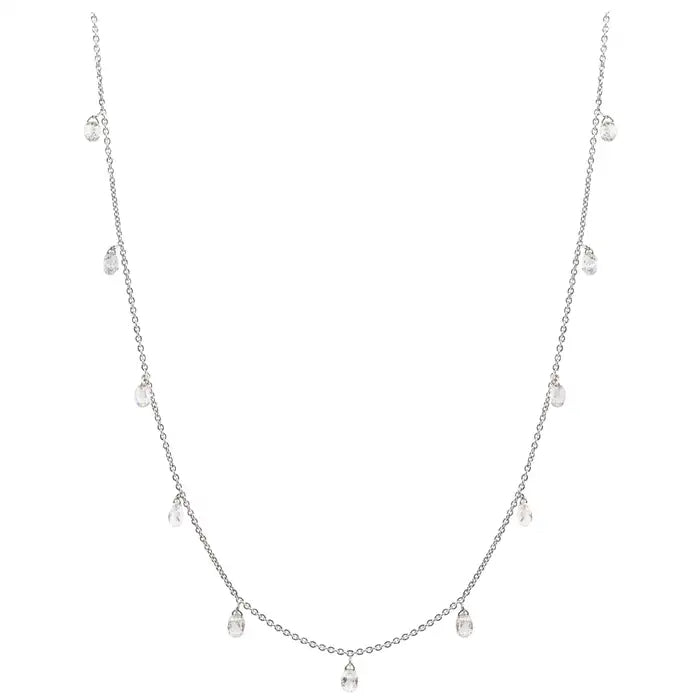 1.94ct Briolette Pierced Diamonds Necklace