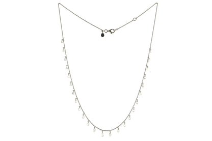 2.20ct Pear Shape Pierced Diamonds Necklace