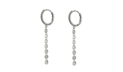 1.25ct Rose-cut Pierced Diamonds Drop Earrings