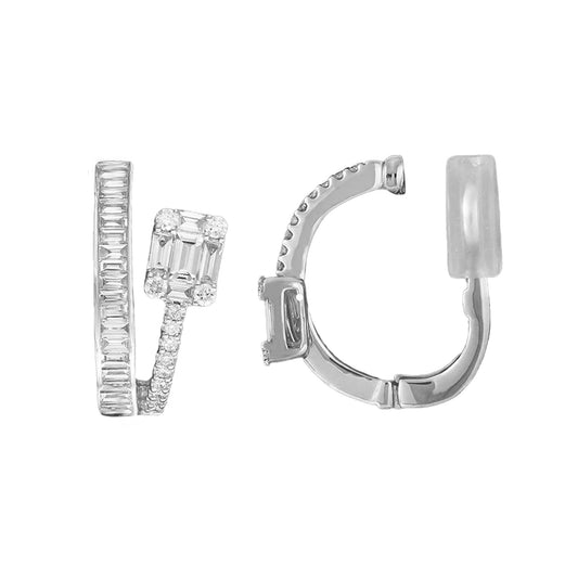 Baguette Diamonds Double Ear Cuff
