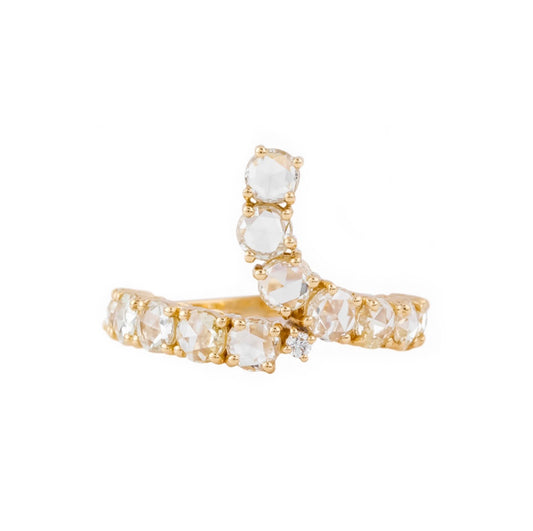 Rose-Cut Diamonds Open Ring