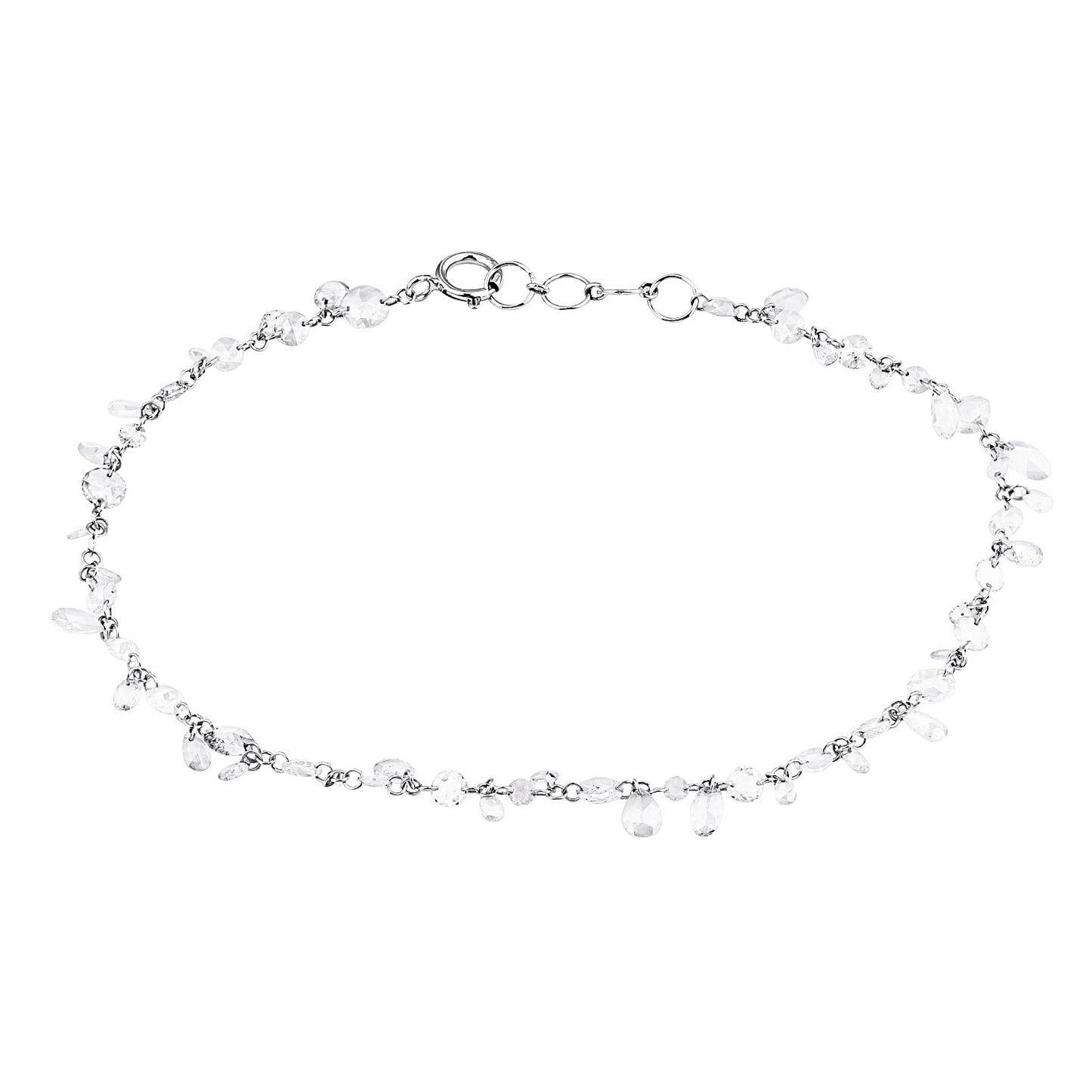 2.88ct Pierced Briolette Diamonds Bracelet