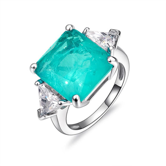 Trilogy Tourmaline Paraiba Simulated Ring