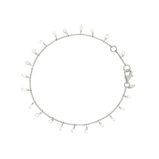 2.75ct Pierced Briolette Diamonds Bracelet
