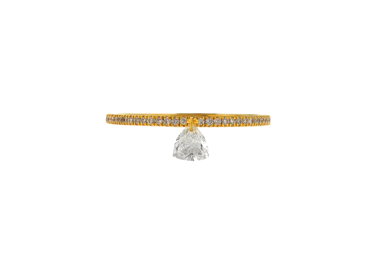 0.36ct Trillion Pierced Diamond Ring