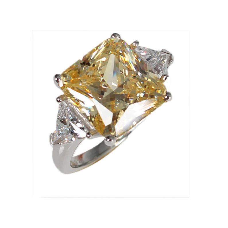 Trilogy Yellow Sapphire Simulated Ring