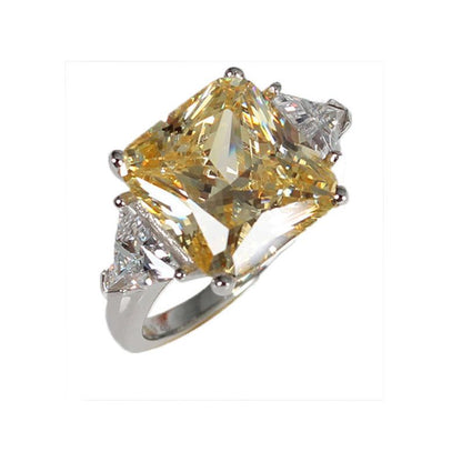 Trilogy Yellow Sapphire Simulated Ring
